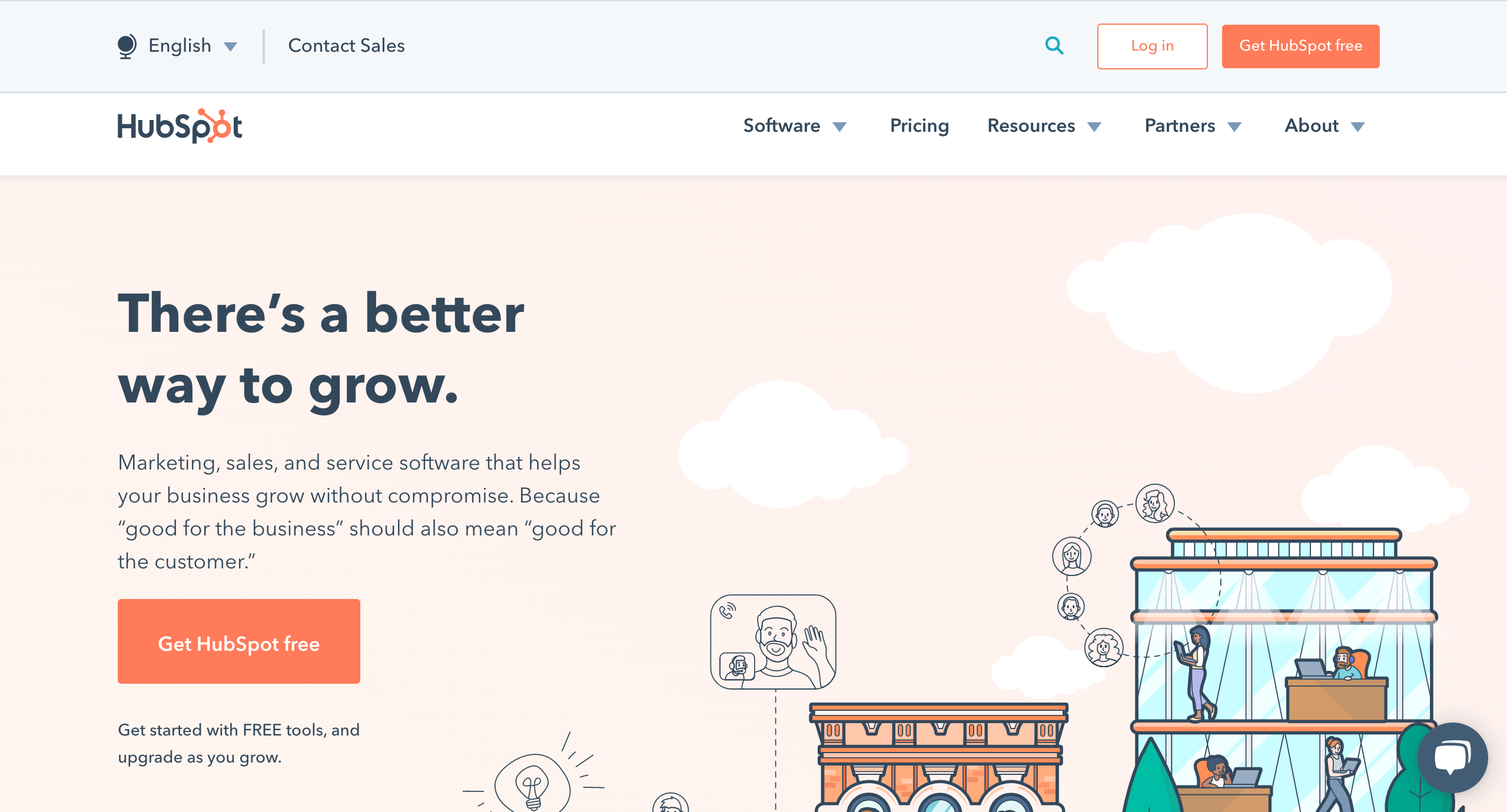 Hubspot landing page design asymmetrical balance