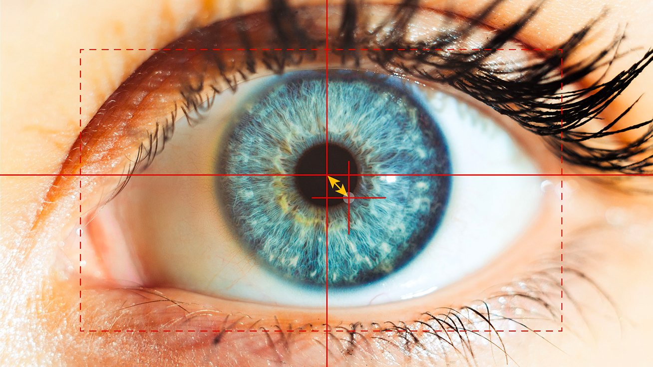 Optical eye-tracking – vector between the center of the pupil and the reflection in the cornea