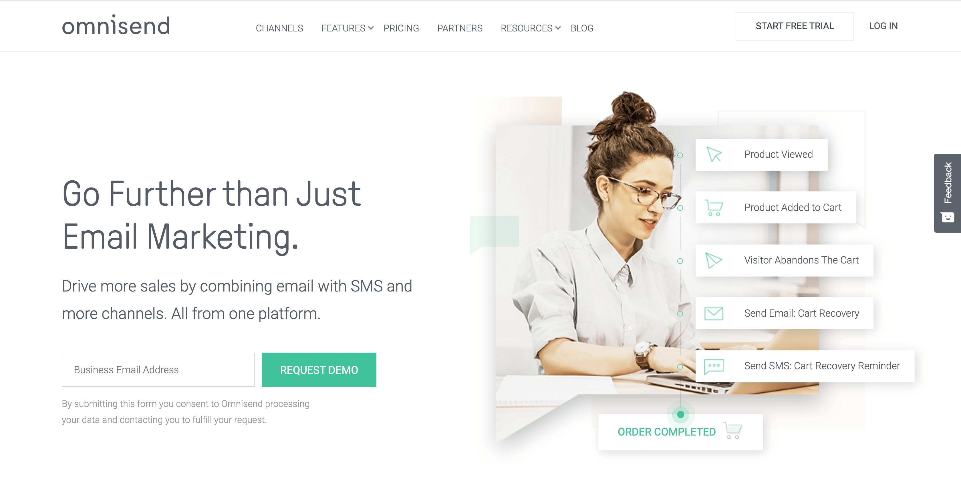 Omnisend Landing Page